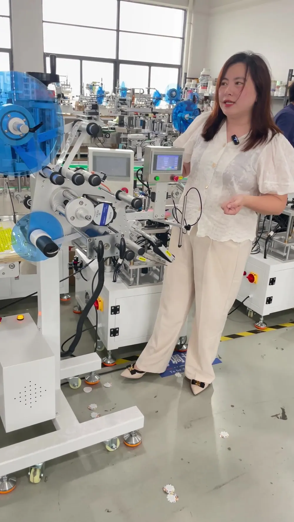 Automatic Flat Top-Surface Labeling Machine — Factory demo video still