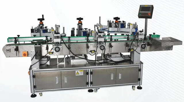 Three-Head Positioning Round Bottle Labeling Machine — Three-head positioning round bottle labeling machine (custom build)