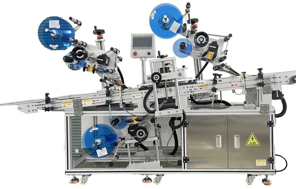 High-Speed Incline (Climbing) Top-and-Bottom Labeling Machine — High-speed incline top-and-bottom labeling machine (custom build)