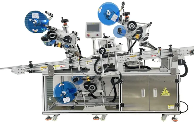 High-Speed Incline (Climbing) Top-and-Bottom Labeling Machine — High-speed incline top-and-bottom labeling machine (custom build)