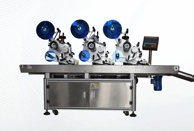 Three-Head Corner Seal Labeling Machine — Three-head corner seal labeling machine (custom build)