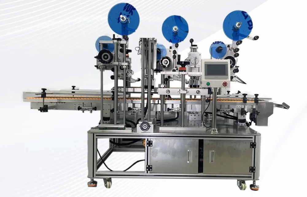 Three-Head Flat Surface Labeling Machine — Three-head flat surface labeling machine (custom build)