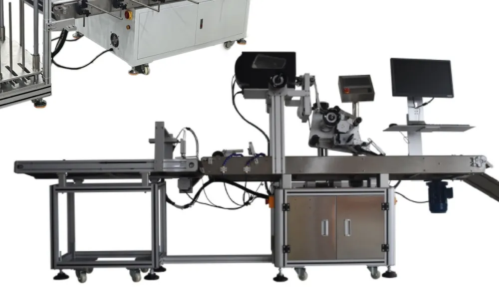 Card-Dispensing Print-and-Apply Labeling Machine with Buffer — Card-dispensing print-and-apply labeler (print-and-apply section)