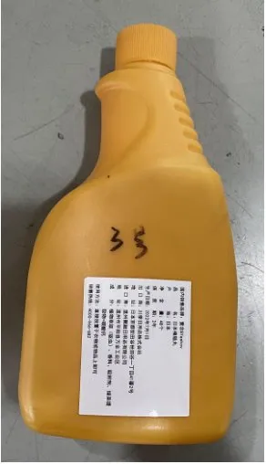 Semi-Automatic Roll-On + Rotary Multi-Face Labeling Machine — Shaped plastic bottle with a label